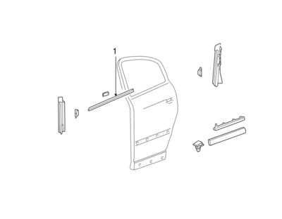 NEW OEM VW Belt Weather-Strip For 2001-2005 Volkswagen Passat 3B4-839-477-A-2ZZ - Image 1 of 2
