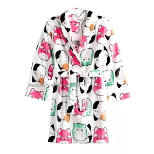 Squishmallows Girls Robe Size 4 6 8 10 12 Pajamas Swimsuit Cover Up Bathrobe NWT - Picture 1 of 2