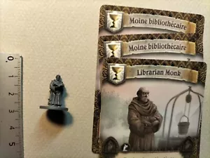 LIBRARIAN MONK MINI+ CARD FR+ENG CARD/15MM/TIME OF LEGENDS JOAN OF ARC M201 - Picture 1 of 1