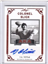 2012 Leaf Legends of Sport Auto AKA Bronze Y.A. Tittle "Colonel Slick"