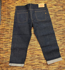 BRAVE STAR Mens Cuffed Dark Selvage Denim STRONGMAN Jeans 40/25