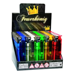FZ133 100 Elektronik Feuerzeuge 2 x 50 er Pack Verkaufsdisplay Elektro Feuerzeug - Bild 1 von 2