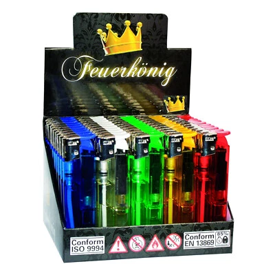 TRENDSKY FZ133 100 Elektronik Feuerzeuge 2 x 50 er Pack Verkaufsdisplay Elektro Feuerzeug