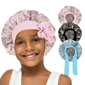3 Pcs Baby Hair Bonnet for Sleeping - Kids Silk Satin Bonnets for Girls Curly Ha - Picture 1 of 12