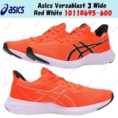 Asics Versablast 3 ancho rojo blanco 1011B695-600 tamaño para hombre - Imagen 1 de 4