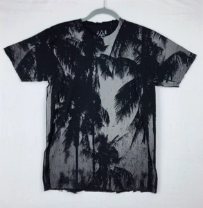 New JEM Men's Distressed Graphic Print Tee T-Shirt Black Size M - Picture 1 of 5