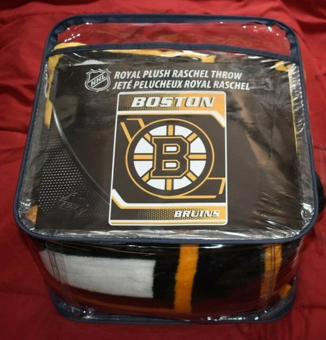 BOSTON BRUINS NHL HOCKEY SPORTS 60"X80" ROYAL PLUSH RASCHAEL THROW/BLANKET Cover