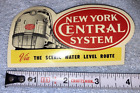 Vintage New York Central System itinéraire panoramique niveau d'eau autocollant bagage train