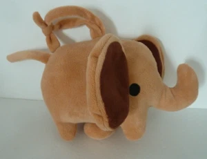 N4. DOUDOU PELUCHE ZEEMAN ELEPHANT musical marron beige 19x12cm EXCELLENT ETAT - Foto 1 di 4