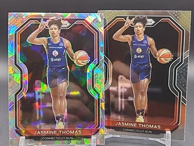Jasmine Thomas - 2021 WNBA Prizm - Cracked Ice And Base #27 - Connecticut Sun - Image 1 of 3