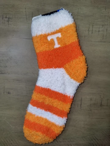 Tennessee Volunteers Women's Fuzzy NCAA Ankle Team Sleep Socks Medium Cover