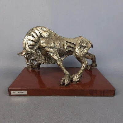 Escultura Toro Plata Max Squillace Serie 111/300 Estudio de Arte Zaniboni Foto 1 de 4