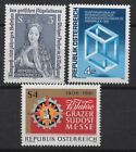 Austria 1981 Sc# 1187-1189 Mint Mnh Escher Art Virgin Madonna Graz Fair Stamps
