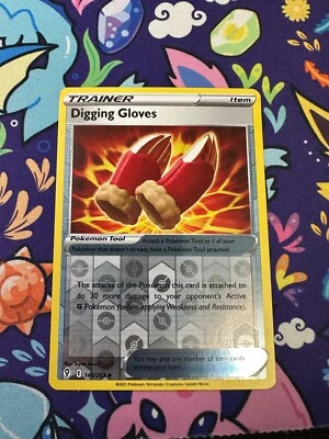 Digging Gloves 145/203 Swsh07: Evolving Skies Reverse Holo - Image 1 of 2