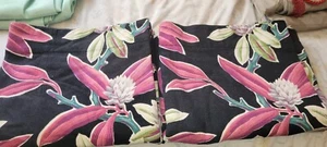 CORTINAS PESADAS PATRÓN COLORIDO ÚNICO 2 PANELES 46W X L HECHAS EN EE. UU. VINTAGE - Imagen 1 de 5