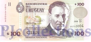 URUGUAY 100 PESOS URUGUAYOS 2006 PICK 85A UNC - Bild 1 von 2