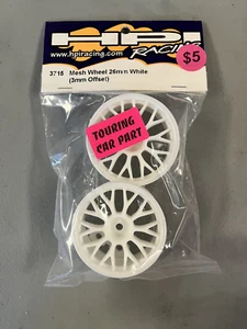 HPI Touring car white mesh wheels. 26mm 3mm offset 3715 - Picture 1 of 1
