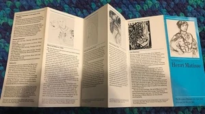 Henri Matisse Exhibition Brochure Museum Of Modern Art NY 1985 Vintage Fold-Out - Picture 1 of 6