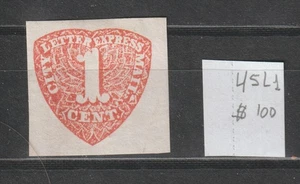 US Local Type #45L1 VF unused, City Letter express mail no gum, cv $ 100 - Picture 1 of 2
