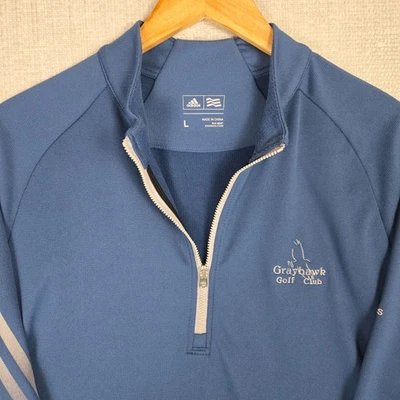 Sudadera de golf azul pulóver ADIDASx GRAYHAWK SCOTTSDALE talla grande para hombre 1/4 cremallera Foto 1 de 4