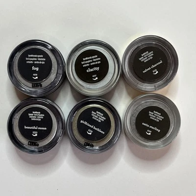 Lot of 6 BareMinerals Shades of Silver & Gray Neutral Assorted Eye Shadow Color - Image 1 of 3