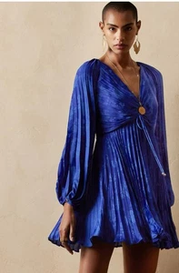 Banana Republic Sz 16 Radiant Mini Dress, Voltage Blue Dressy Short Dress Nwt - Picture 1 of 5