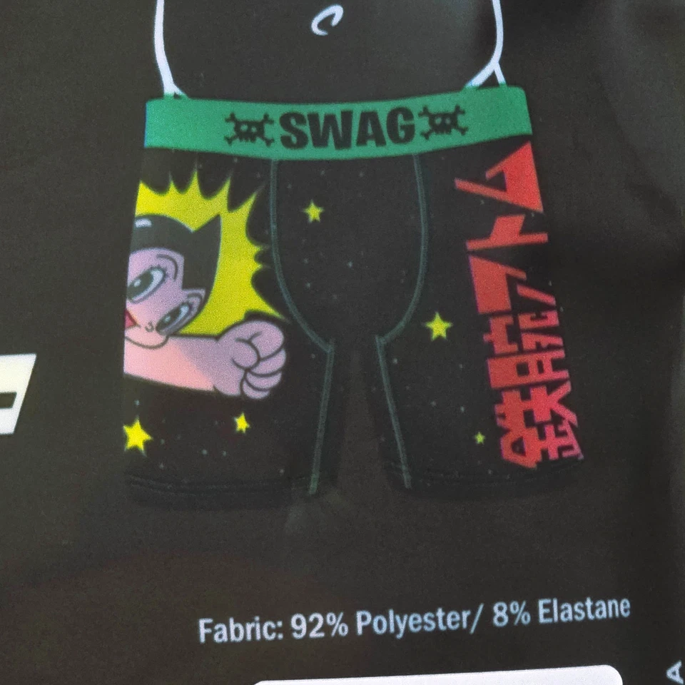 Calzoncillo boxer Astro Boy para hombre 2XL XXL negro rojo SWAG ropa interior dibujos animados divertidos nuevo con etiquetas Foto 1 de 4