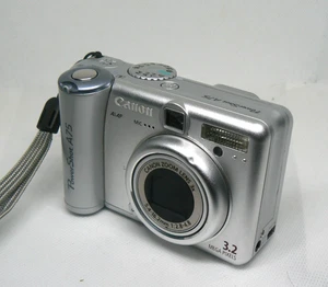 Canon PowerShot A75 Silver Digital Camera Y2K Digicam 3.2MP – Retro Classic - Foto 1 di 5
