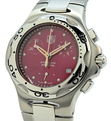 Vintage Ladies 34mm Tag Heuer Kirium Purple Dial Chronograph Watch CL1213.BA0705 - Image 1 of 4