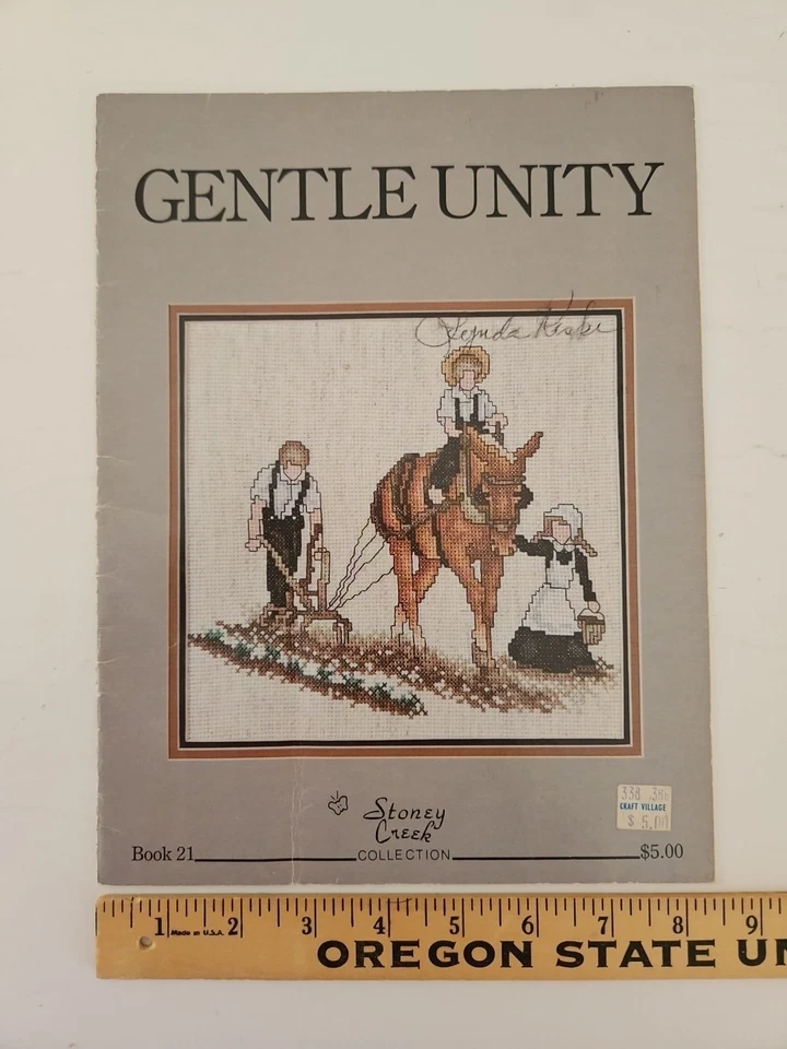 Stoney Creek GENTLE UNITY Amish Farm Counted Cross Stitch Pattern Book 21 USED - Image 1 of 4