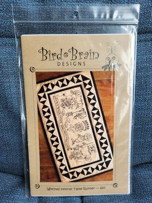Bird Brain Designs - Witches Hooray Quilted Table Runner Pattern - NEW! - Image 1 of 2