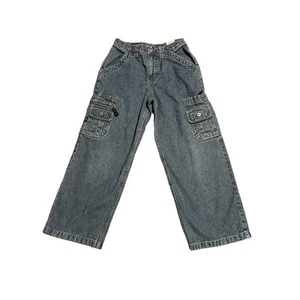Wrangler Jeans Boys Size 10 Vintage Carpenter Denim Blue Casual Durable Pants - Picture 1 of 8