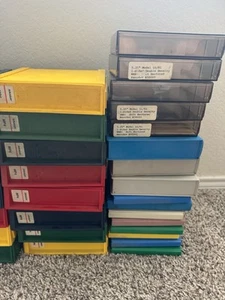 Vintage Color Coder Library Case 5.25 Floppy Disk Amaray Diskettes - Photo 1/1