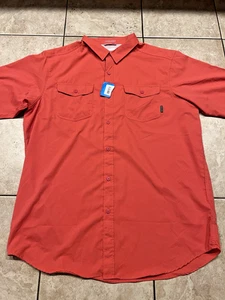 Columbia Shirt Mens XL TALL Red Utilizer II Fishing Vented Performance Hiking - Picture 1 of 7