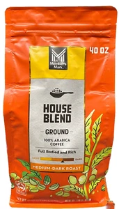 Member’s mark House Blend Ground 100% Arabia Coffee Medium-Dark Roast 40 oz - Picture 1 of 3