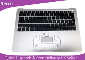 Apple MacBook 13" A1932 2018 2019 Poggiapolsi Tastiera UK Argento Originale - Foto 1 di 2