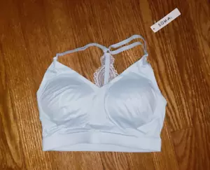 Soma Enbliss Lace Racerback Bralette Lined Wire Free Womens M Medium Blue mist - Picture 1 of 2