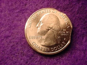 2016-P WASHINGTON QUARTER CLIPPED PLANCHET COIN ERROR COIN!!  #133 - Picture 1 of 2