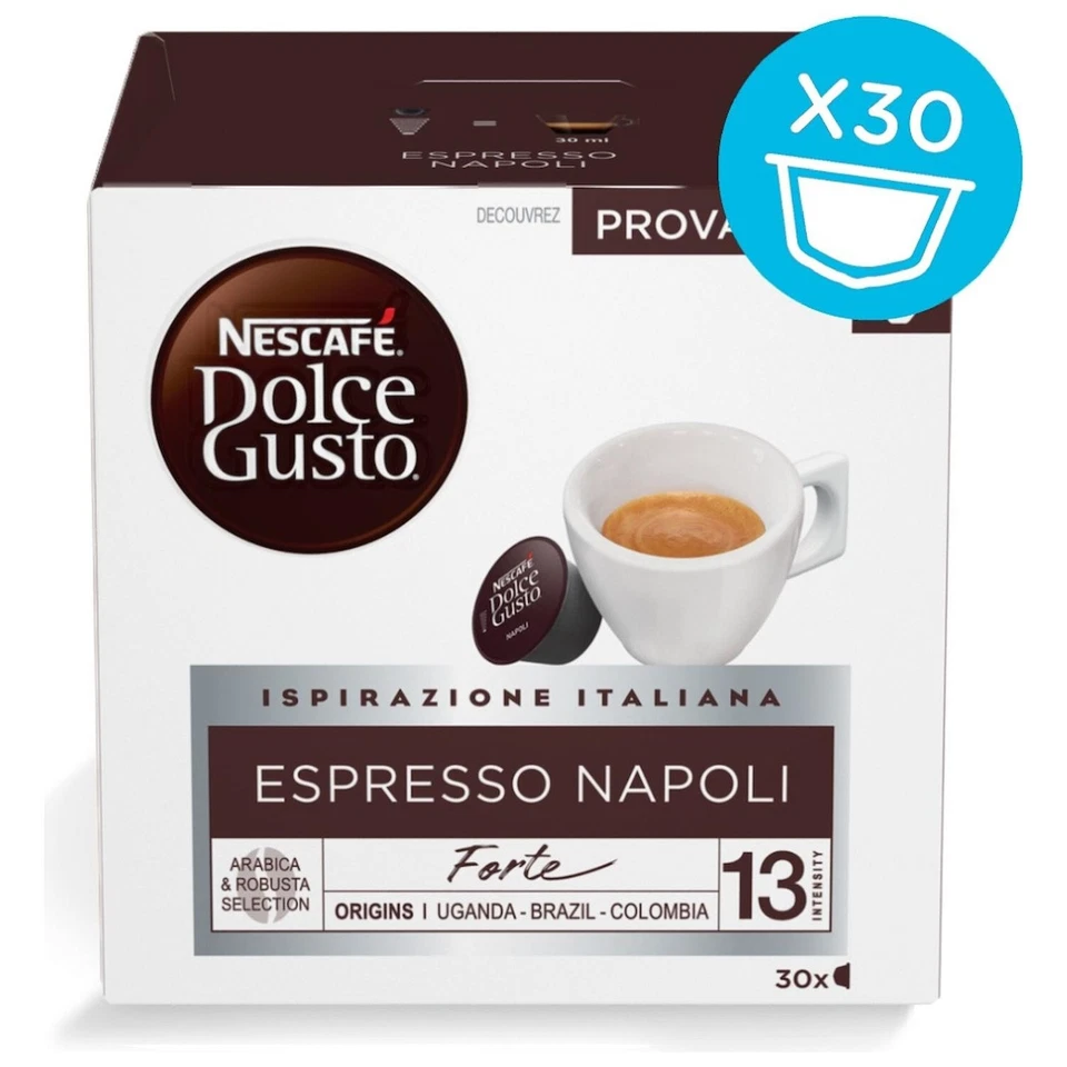 180 Capsule Caffè Gusto NAPOLI Nescafè DOLCE GUSTO Originali 160 + 20 Omaggio - Immagine 1 di 1