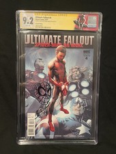 Ultimate Fallout #4 CGC SS 9.2 Signed/ Sketch by Mark Bagley *1st Miles Morales*