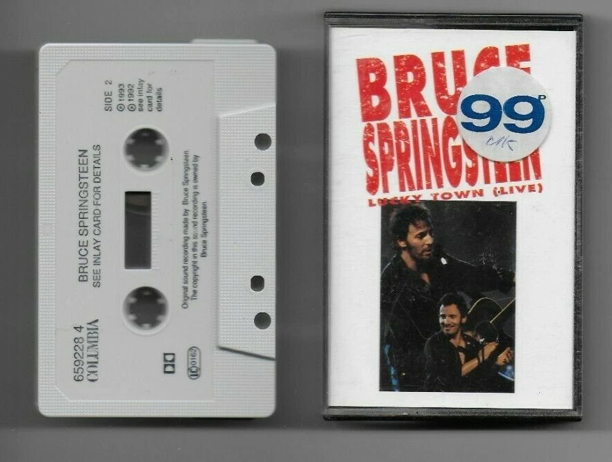 BRUCE SPRINGSTEEN LUCKY TOWN LIVE VERSION RARE UK CASSETTE SINGLE - Image 1 of 1