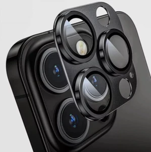 (2PCS) For iPhone 15 Pro Max Slim Black Metal Camera Lens Protector Case Cover- - Picture 1 of 6