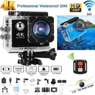4K Sport Camera Ultra HD 1080P Sports WiFi Cam Action Camera DV Video Recorder - Image 1 of 4