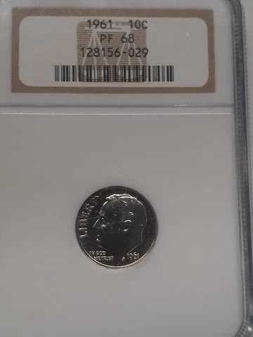 1961 Roosevelt Dime NGC PF68  Proof  Beautiful Coin ! Cover