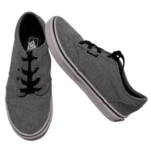 Vans Boys Atwood Sneakers Casual Gray Skateboarding Fabric Comfort Lace Up 4.5M - Picture 1 of 4