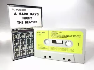The Beatles A HARD DAY'S NIGHT Cassette **UK 1ST ISSUE 1970** GREEN PAPER LABELS - Picture 1 of 9