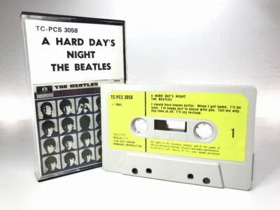 The Beatles A HARD DAY'S NIGHT Cassette **UK 1ST ISSUE 1970** GREEN PAPER LABELS - Image 1 of 4