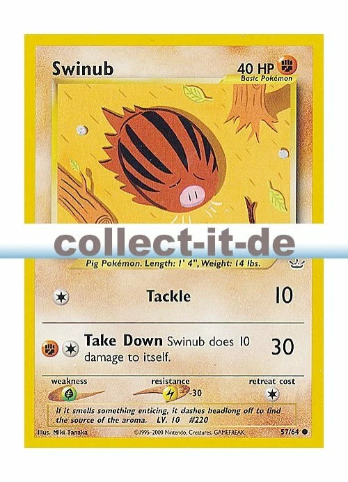 Pokemon 57/64 - Swinub - Bild 1 von 1