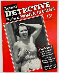 Actual Detective Stories of Women in Crime, November 1937, Vol. 1 No. 1, Pulp - Picture 1 of 7