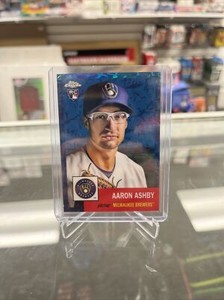 2022 Topps Chrome Platinum Anniversary Aaron Ashby Toile Blue Refractor /199 RC